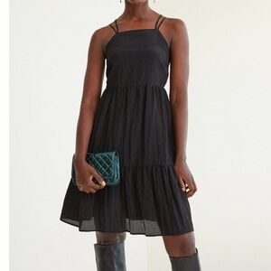 Sleeveless Tiered Taffeta Dress